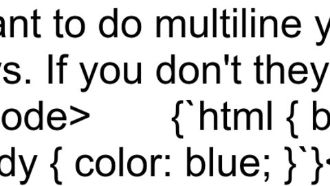 How to embed literal ltcodegt snippet within ReactJSX component