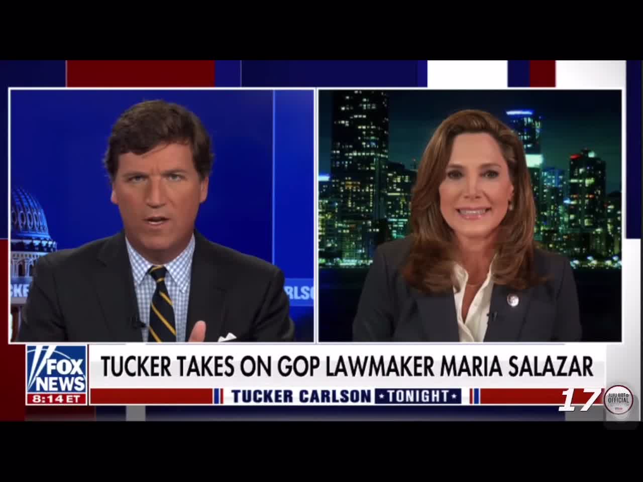 Tucker takes on GOP lawmaker Maria Salazar.