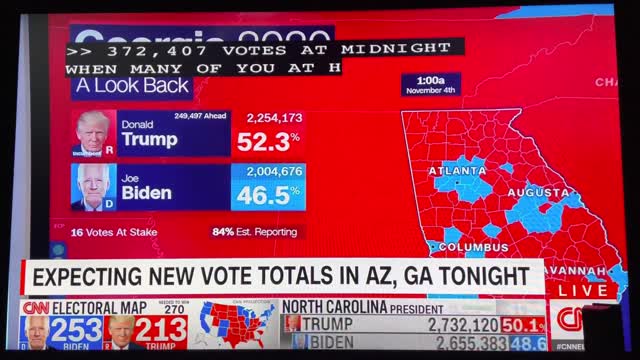 Total Votes for Trump in Georgia Drop Over Time Live on CNN