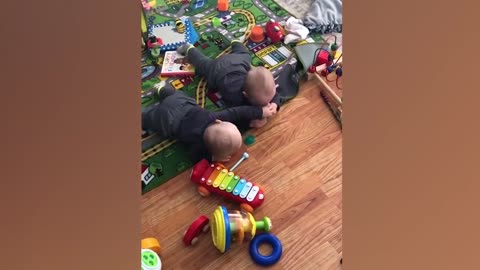 TRY NOT TO LAUGH - TWIN BABIES FIGHTING OVER STUFF | Funny Babies Videos Compilation