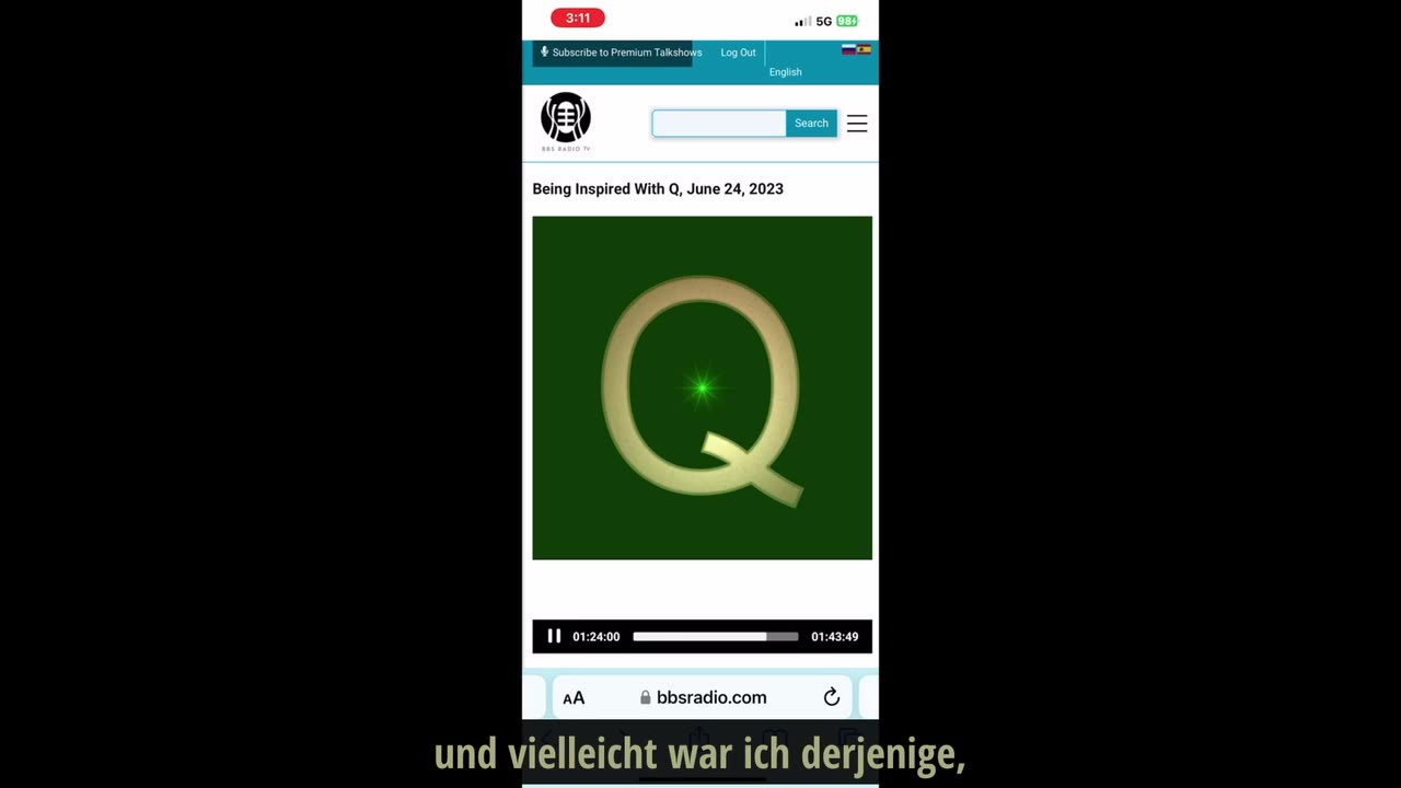 Q spricht darüber, dass wir ein Teil von Quelle sind und er Quelle ist