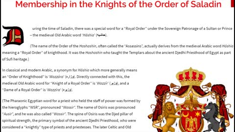 The Corona Agenda by United Templar Order of Salahadin Caliphate