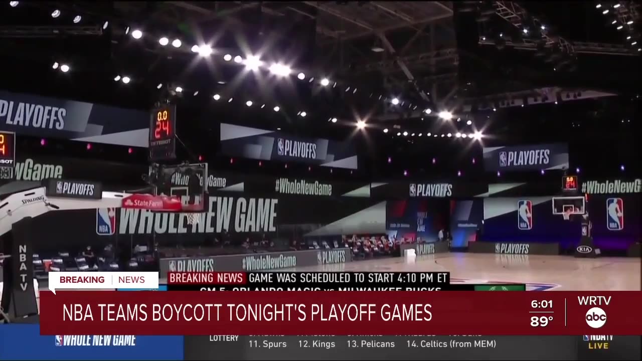 August 26, 2020 - NBA Players Boycott Playoff Games