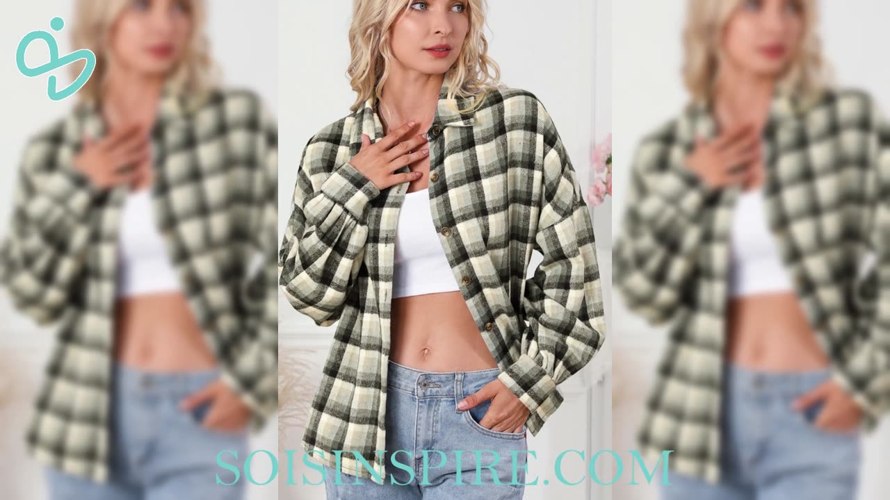 Plaid Button Up Collared Neck Jacket