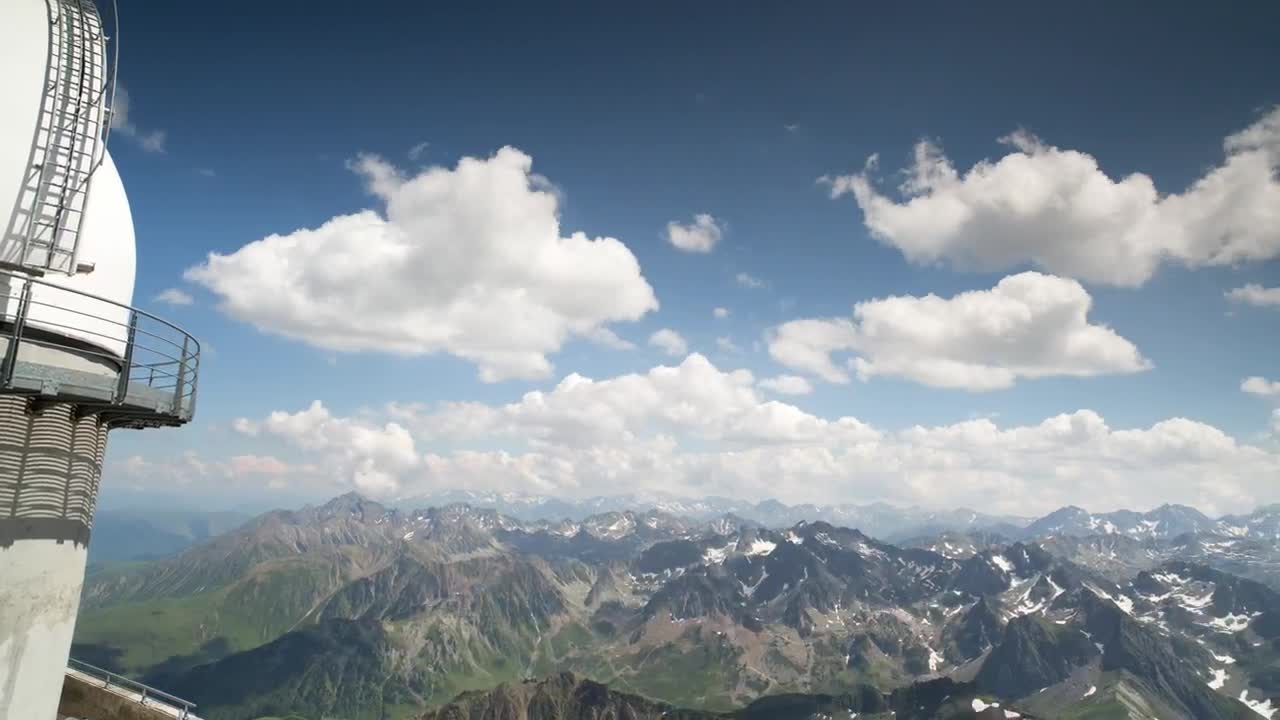 Observatory on top of a mountain range