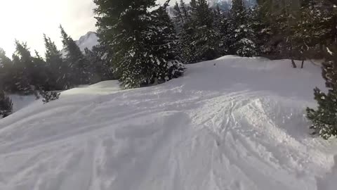 Pov ski yellow vest butt fail