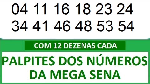 #PALPITES DOS NÚMEROS DA MEGA SENA COM 12 DEZENAS 7y 7z 70 71 72 73 74 75 76 77 78 79