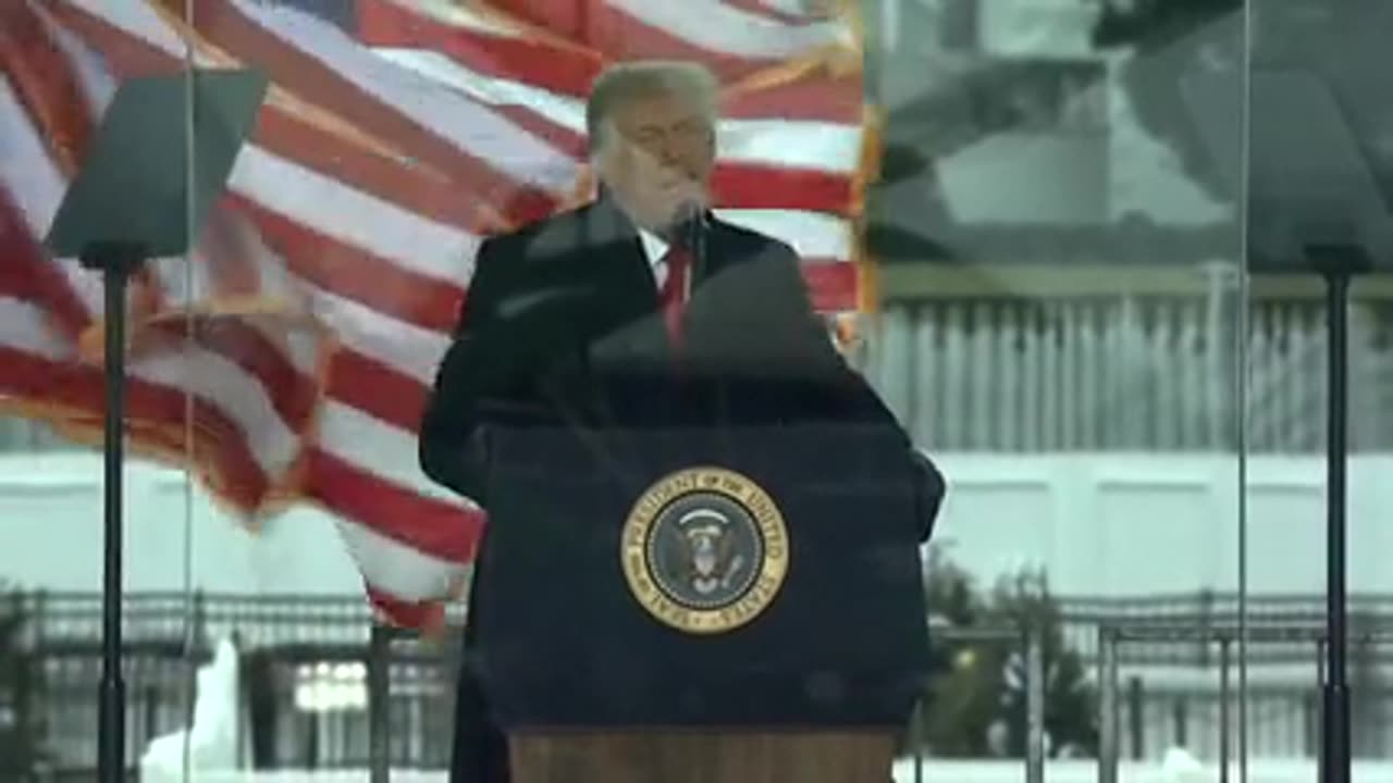 President Trump speaks at the White House Ellipse, at the Save America March on J6