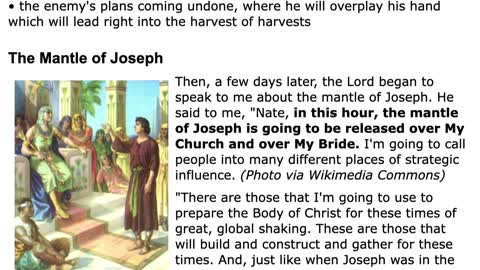 Nate Johnston/ "God Says/ Do Not Fear - I Am Building Goshen!" - Elijahlist