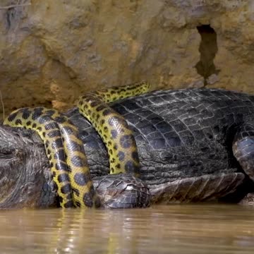 crocodile vs anaconda 😱