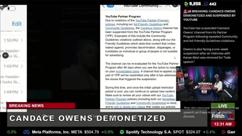 Myron REACTS To Candace Owens Getting DEMONETIZED