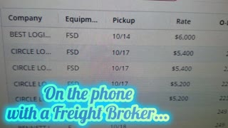 PHONE CALL WITH A FREIGHT BROKER