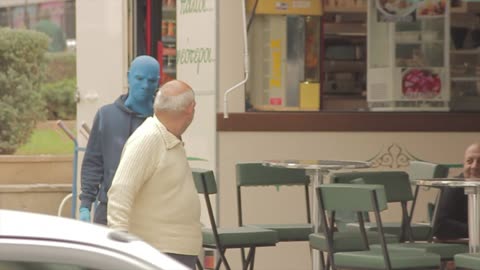 Silent Prank on Unsuspecting Pedestrian