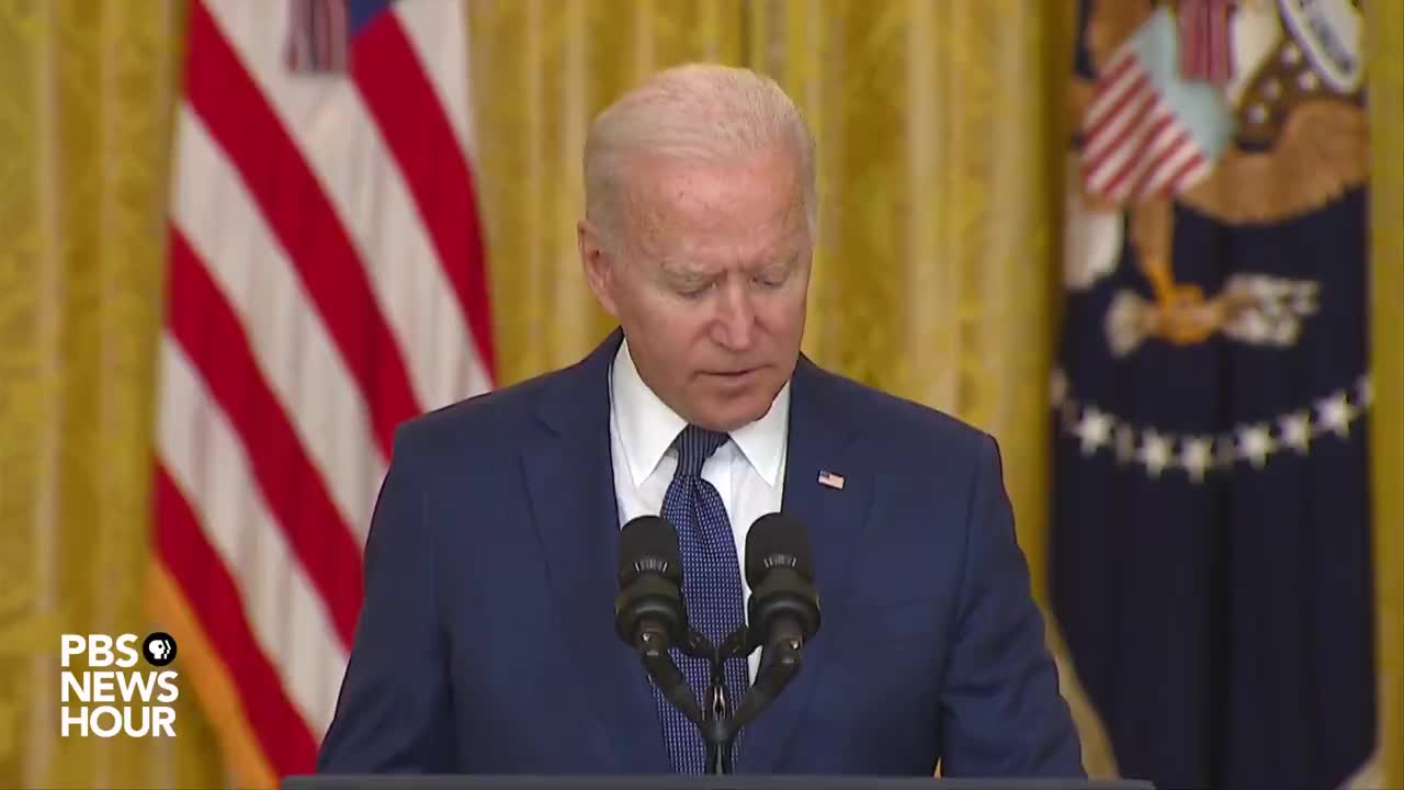 Joe Biden at Kabul Presser: "They gave me a list here. The first person I was instructed to call on…