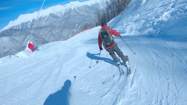 girl rescuer knocked down at ski resort