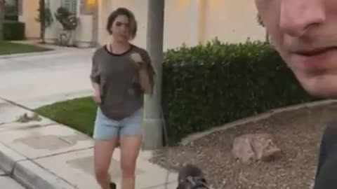 When she LET GO OF THE LEASH! 😱