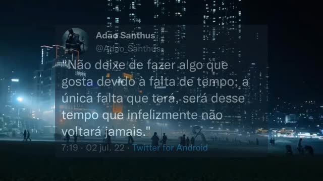 O Tempo perdido não voltará!