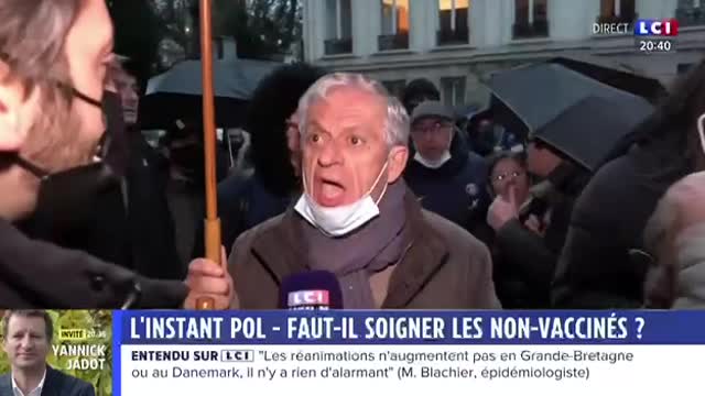 Un citoyen invective un média en direct (Covid19 France)