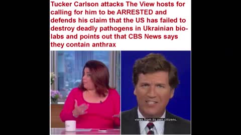 Tucker Carlson and The View Go at It Over Information About the Conflict and Facts Being Presented.