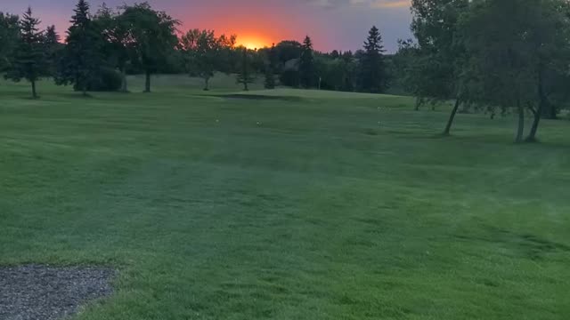 Nice flute and beautiful landscape with sunset