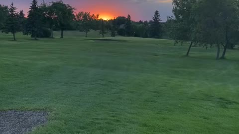 Nice flute and beautiful landscape with sunset