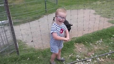 very funny video with children and animals #8
