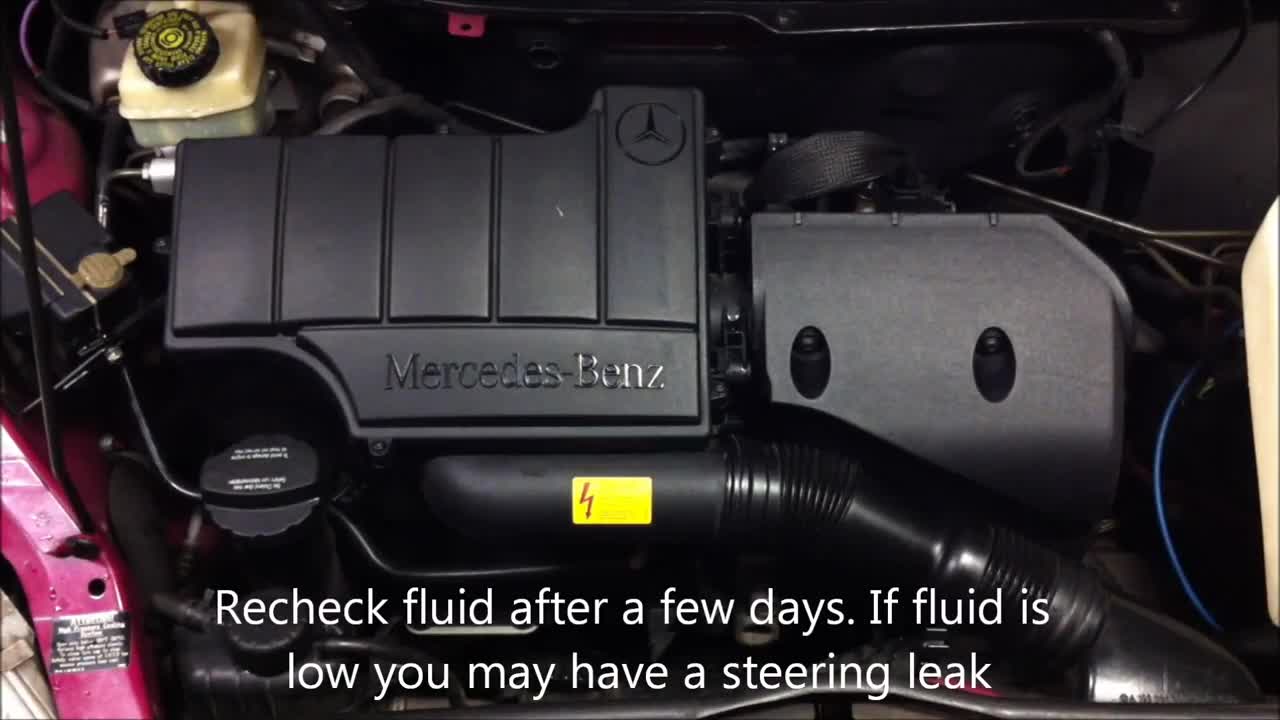 How to Check and add Steering oil to a Mercedes Benz A160