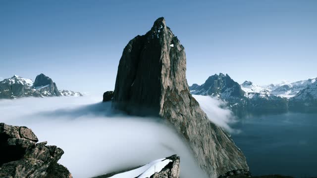 View from the Top of a Mountain | Mountain touching Clouds.