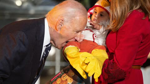 Biden bit the leg of a child dressed as a chicken on Halloween