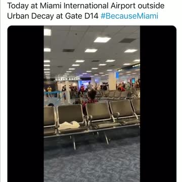 Chaos in Miami International airport