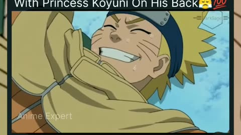 Naruto Outruns The Train With Princess Koyuni On His Back 💯 || #shorts #anime #naruto