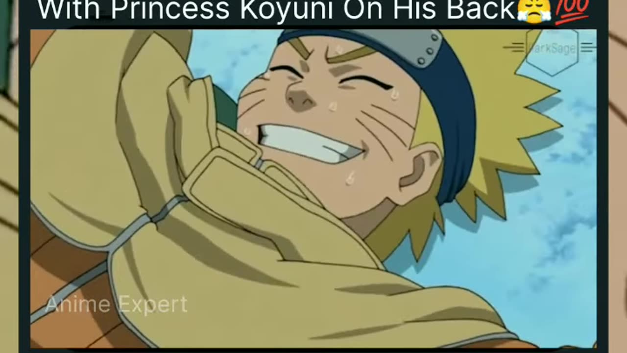 Naruto Outruns The Train With Princess Koyuni On His Back 💯 || #shorts #anime #naruto