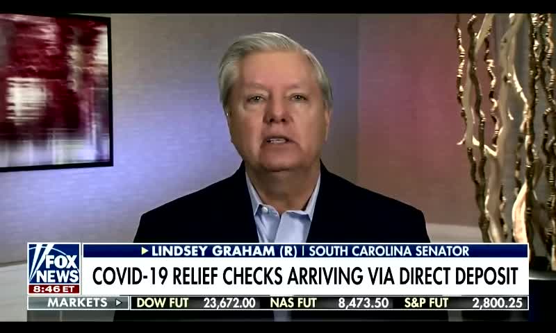 Lindsey Graham explaining problem with CARES unemployment