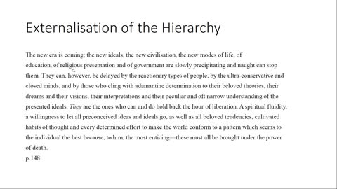 Alice Bailey's Externalization of the hierarchy fr