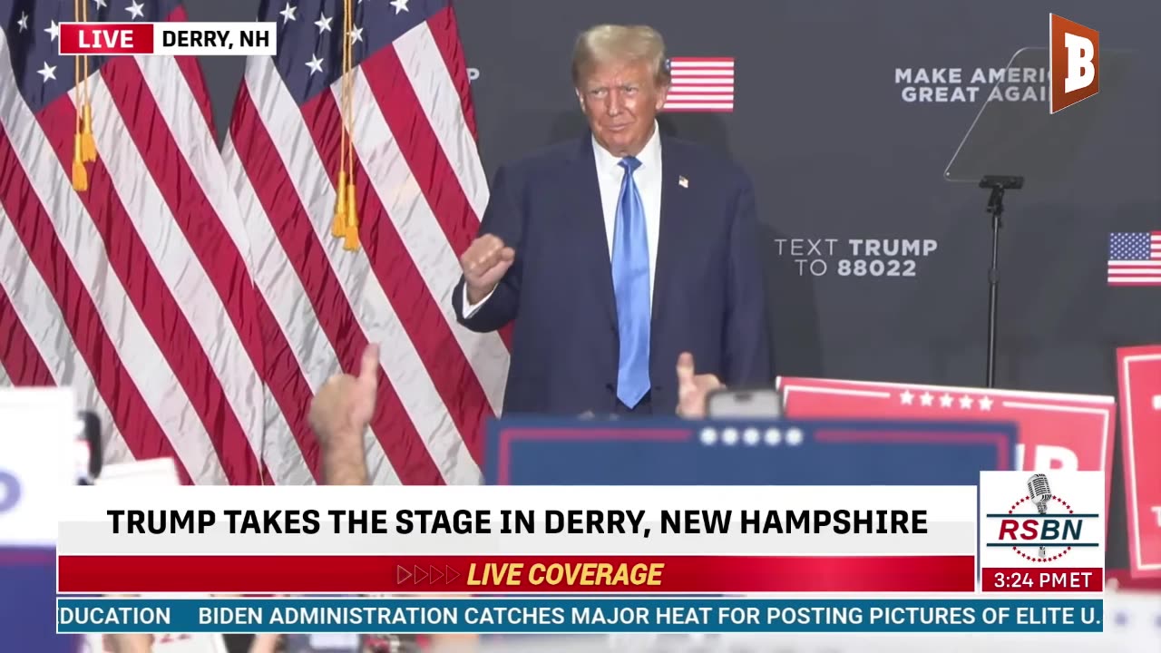 LIVE: Donald Trump Delivering Remarks in Derry, NH...