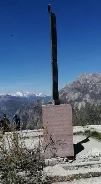 A war monument on top of the mountain