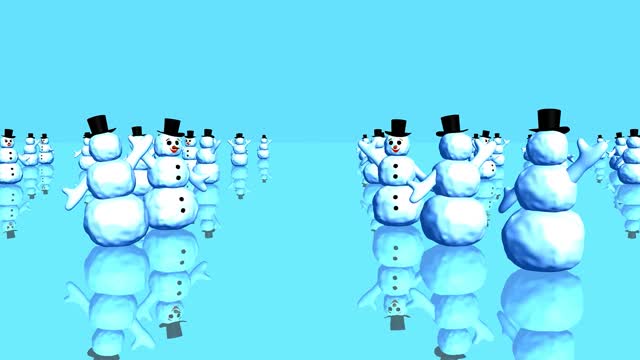 Snowmen playing