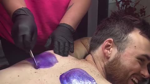 Full Back Waxing with Sexy Smooth Hypnotic Purple Seduction Hard Wax | @braziliansbybailey