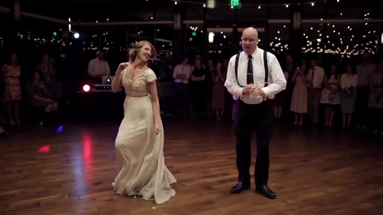 BEST surprise father daughter wedding dance to epic song mashup