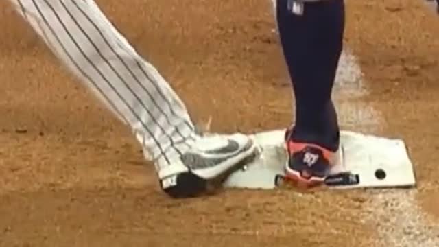 The runner was ruled safe originally and after review the call stood as safe