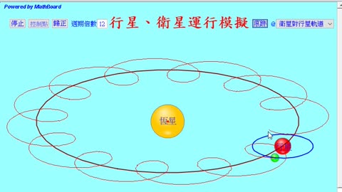 行星、衛星運行模擬（Moon Orbit）