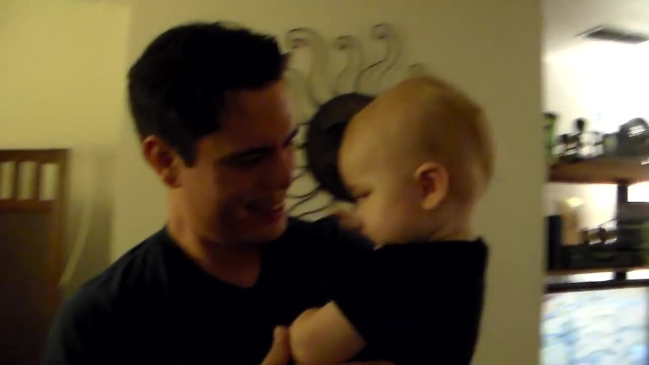 Sweet Baby Is Confused By Dad's Identical Twin