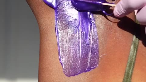 Underarm Waxing with Hypnotic Purple Seduction Hard Wax by @maia_poppin