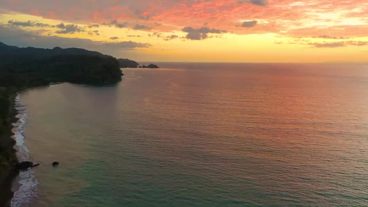 Aerial sunsets around the world