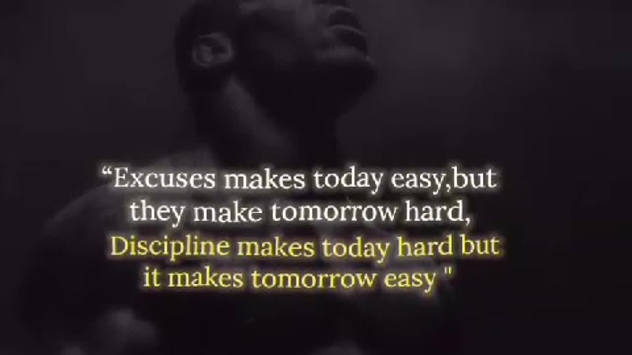 Discipline makes today hard but it make tomorrow easy