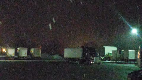 Night view snow