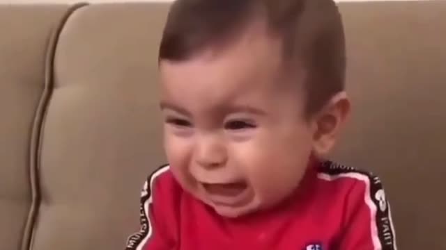 baby cries seeing his sister cry