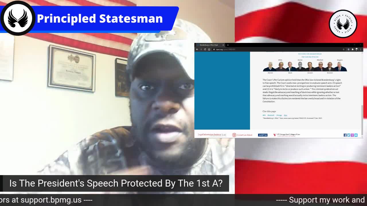 Trump and the 1st, 14th Amendment protections.