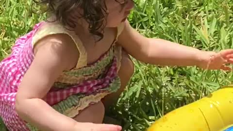 Playing with water is so much fun