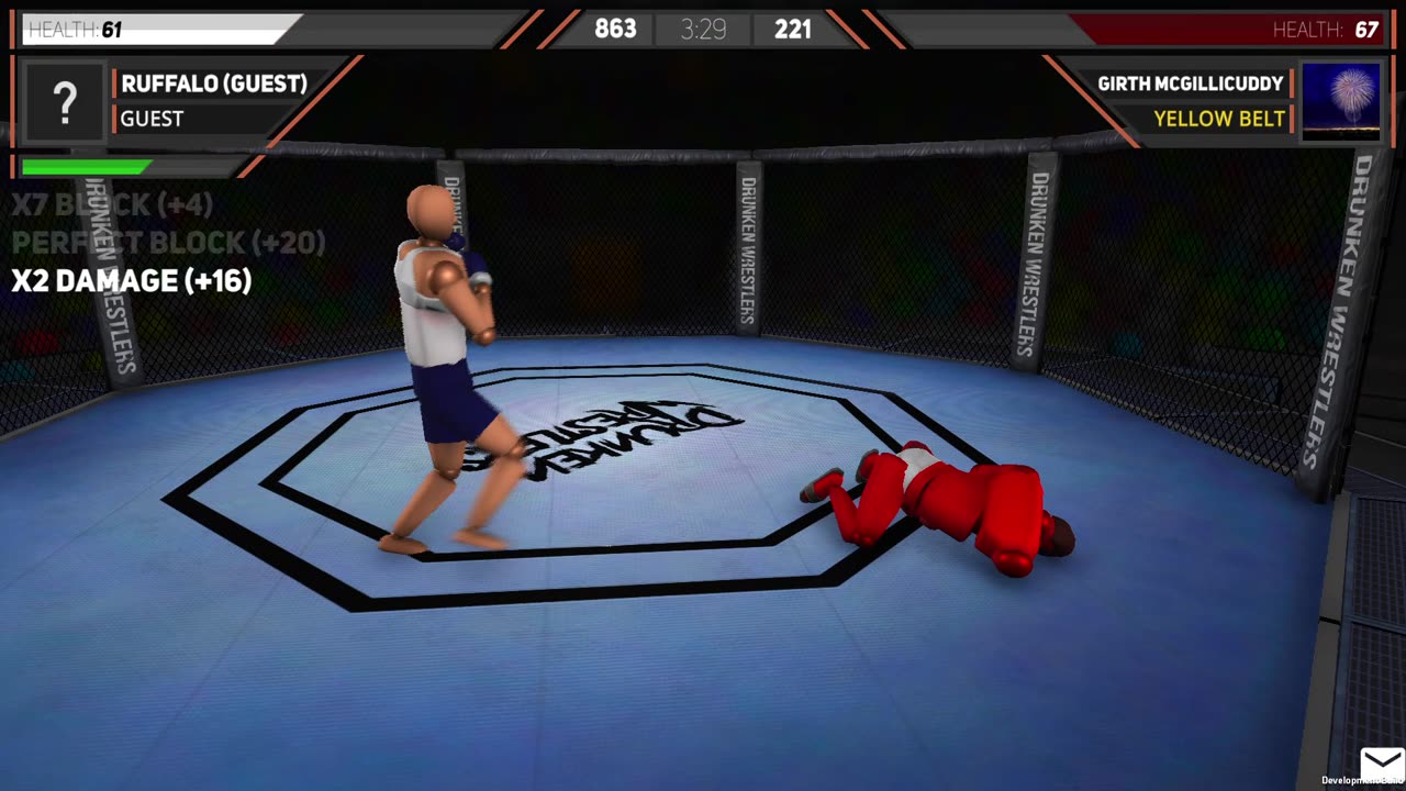 Drunken Wrestlers 2 - gameplay Unity Ragdoll Kickboxing Sports Fighting game